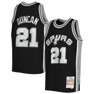 Tim Duncan San Antonio Spurs Youth 1998/99 Hardwood Classics 75th Anniversary Diamond Exquisite Jersey