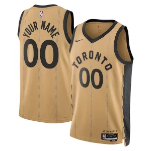 Toronto Raptors Nike Unisex 2023/24 Custom Swingman Jersey Gold City Edition Refiné