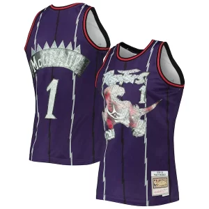Tracy McGrady Toronto Raptors 1998/99 Hardwood Classics NBA Collectible 75th Anniversary Diamond Swingman Jersey Purple