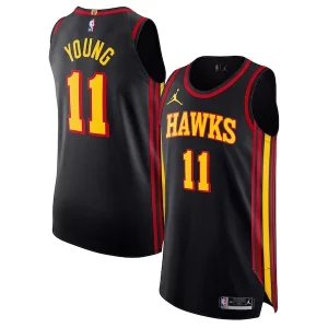 Trae Young Atlanta Hawks Jordan Brand Authentic Player Jersey Statement Edition Black Admirable