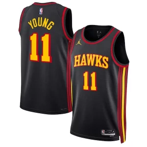 Trae Young Unique Atlanta Hawks Jordan Brand Unisex Swingman Jersey Statement Edition Black