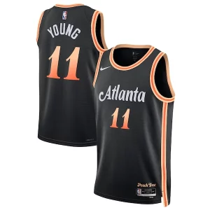 Trae Young Atlanta Hawks Nike Incontournable Unisex 2022/23 Swingman Jersey City Edition Black