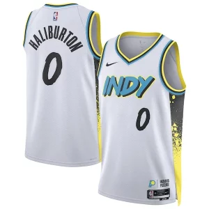 Tyrese Haliburton Indiana Gracieux Pacers Nike Unisex 2024/25 Swingman Player Jersey City Edition White