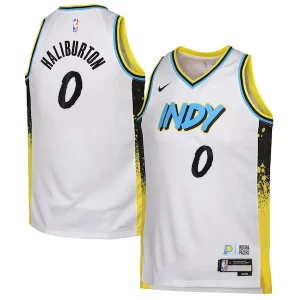 Tyrese Haliburton Indiana Pacers Nike Youth Dashing 2024/25 Swingman Player Jersey City Edition White