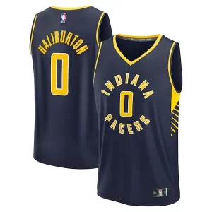 Tyrese Haliburton Indiana Pacers Youth Fast Break Replica Player Uniques Jersey Icon Edition Navy