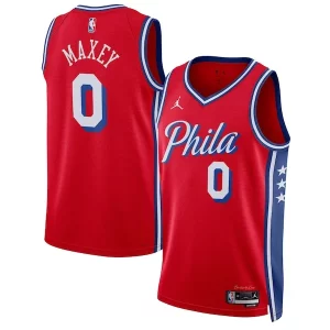 Tyrese Maxey Gracieux Philadelphia 76ers Jordan Brand Unisex Swingman Jersey Statement Edition Red