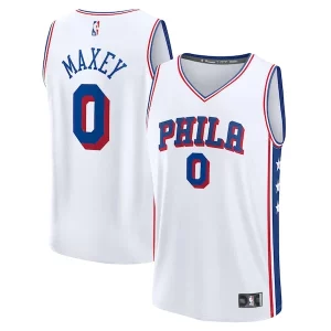 Tyrese Maxey Philadelphia Prime 76ers Youth Fast Break Replica Player Jersey Association Edition White