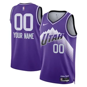 Utah Jazz Stylish Nike Unisex 2023/24 Custom Swingman Jersey Purple City Edition