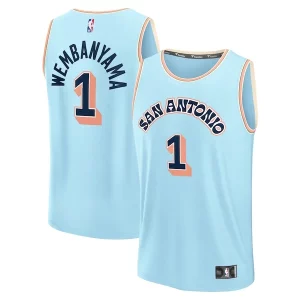 Victor Wembanyama San Antonio Spurs 2024/25 Luxueux Fast Break Player Jersey City Edition Light Blue