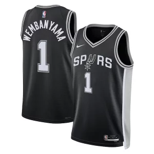 Victor Wembanyama San Antonio Exquisite Spurs Nike Unisex 2023 NBA Draft First Round Pick Swingman Jersey Icon Edition Black
