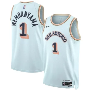 Victor Wembanyama San Antonio Spurs Nike Unisex 2024/25 Personalisable Swingman Player Jersey City Edition Light Blue