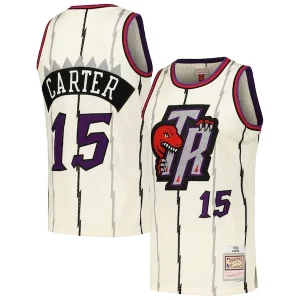 Vince Carter Toronto Sophistiqué Raptors Chainstitch Swingman Jersey Cream