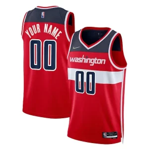 Washington Wizards Personalisable Nike 2021/22 Diamond Swingman Custom Jersey Icon Edition Red