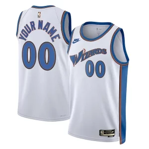Washington Wizards Nike Unisex 2022/23 Gracieux Custom Swingman Jersey Classic Edition White