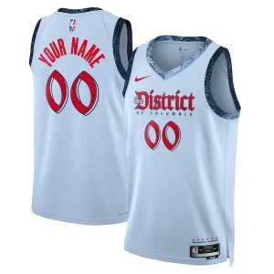 Washington Wizards Nike Haut de gamme Unisex 2024/25 Custom Swingman Jersey City Edition Powder Blue