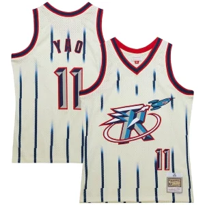 Yao Authentique Ming Houston Rockets Chainstitch Swingman Jersey Cream