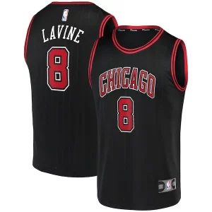 Zach LaVine Éclatant Chicago Bulls Fast Break Team Replica Jersey Black Statement Edition