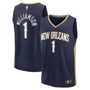 Zion Authentique Williamson New Orleans Pelicans Youth Fast Break Replica Player Jersey Icon Edition Navy