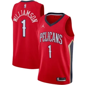 Zion Williamson New Orleans Pelicans Jordan Brand 2020/21 Swingman Jersey Exclusif Statement Edition Red