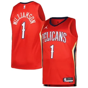 Zion Williamson New Orleans Pelicans Jordan Brand Swingman Notable Player Jersey Statement Edition Red