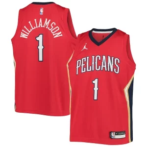 Zion Williamson New Orleans Pelicans Jordan Brand Prime Youth 2020/21 Swingman Player Jersey Statement Edition Red
