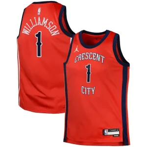 Zion Vibrant Williamson New Orleans Pelicans Jordan Brand Swingman Jersey Statement Red