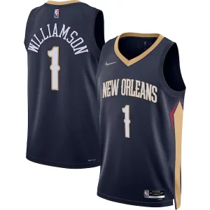 Zion Williamson New Orleans Pelicans Splendide Nike 2021/22 Diamond Swingman Jersey Icon Edition Navy