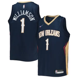 Zion Williamson New Superbe Orleans Pelicans Nike Youth 2021/22 Diamond Swingman Jersey Icon Edition Navy
